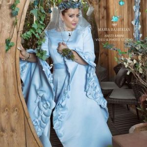 بهاره رهنما در لباس عروس آبی