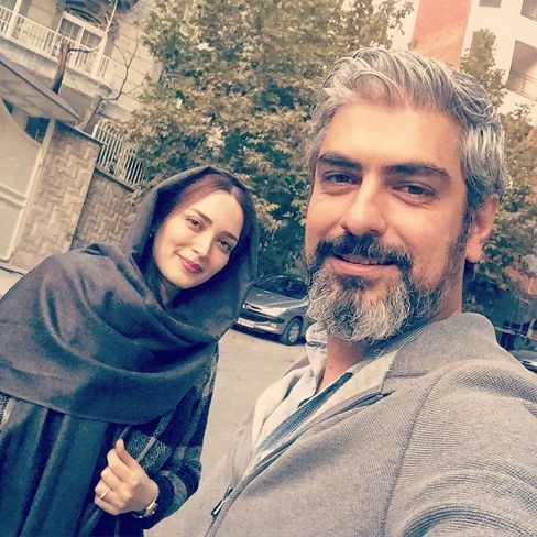 مهدی پاکدل و بهنوش طباطبایی در خیابان