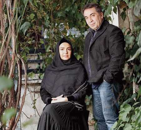 سیامک انصاری و همسرش با لباس مشکی 