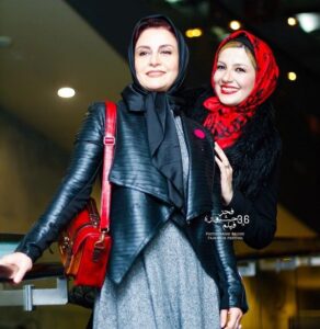 مریلا زارعی به همراه خواهرش در جشنواره فیلم فجر