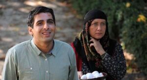 فریبا متخصص و حمید گودرزی در فیلم ایران برگر