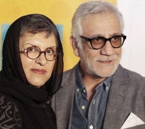 مسعود رایگان در کنار همسر بازیگرش