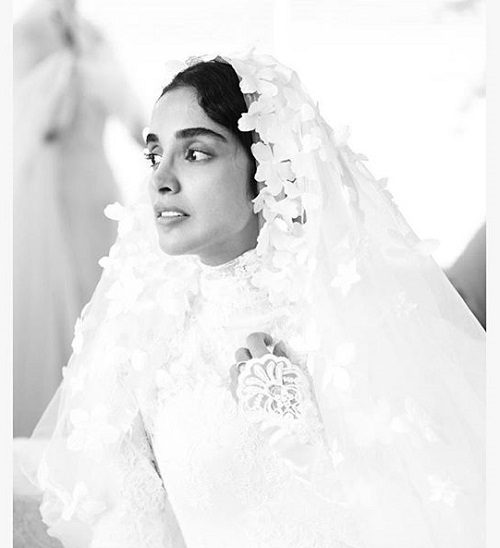 عکس لو رفته از الهه حصاری با لباس عروسش