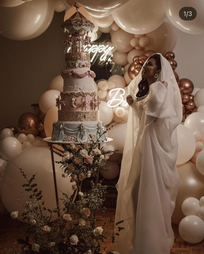 رونمایی مریم معصومی از لباس عروس لاکچریش
